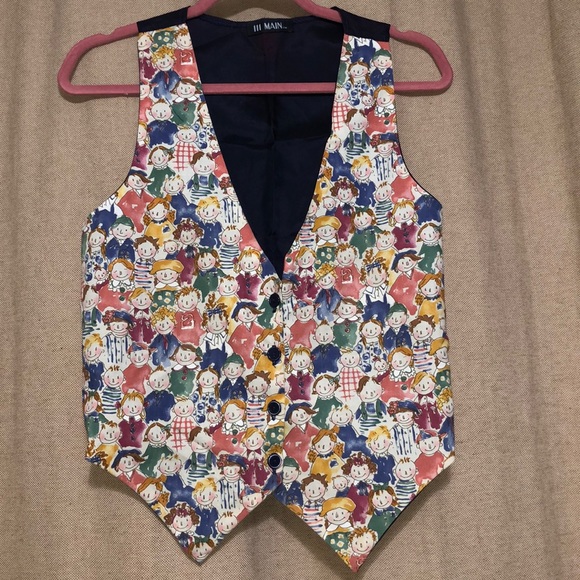 Ladies Vest with children faces Size Small - Picture 1 of 8